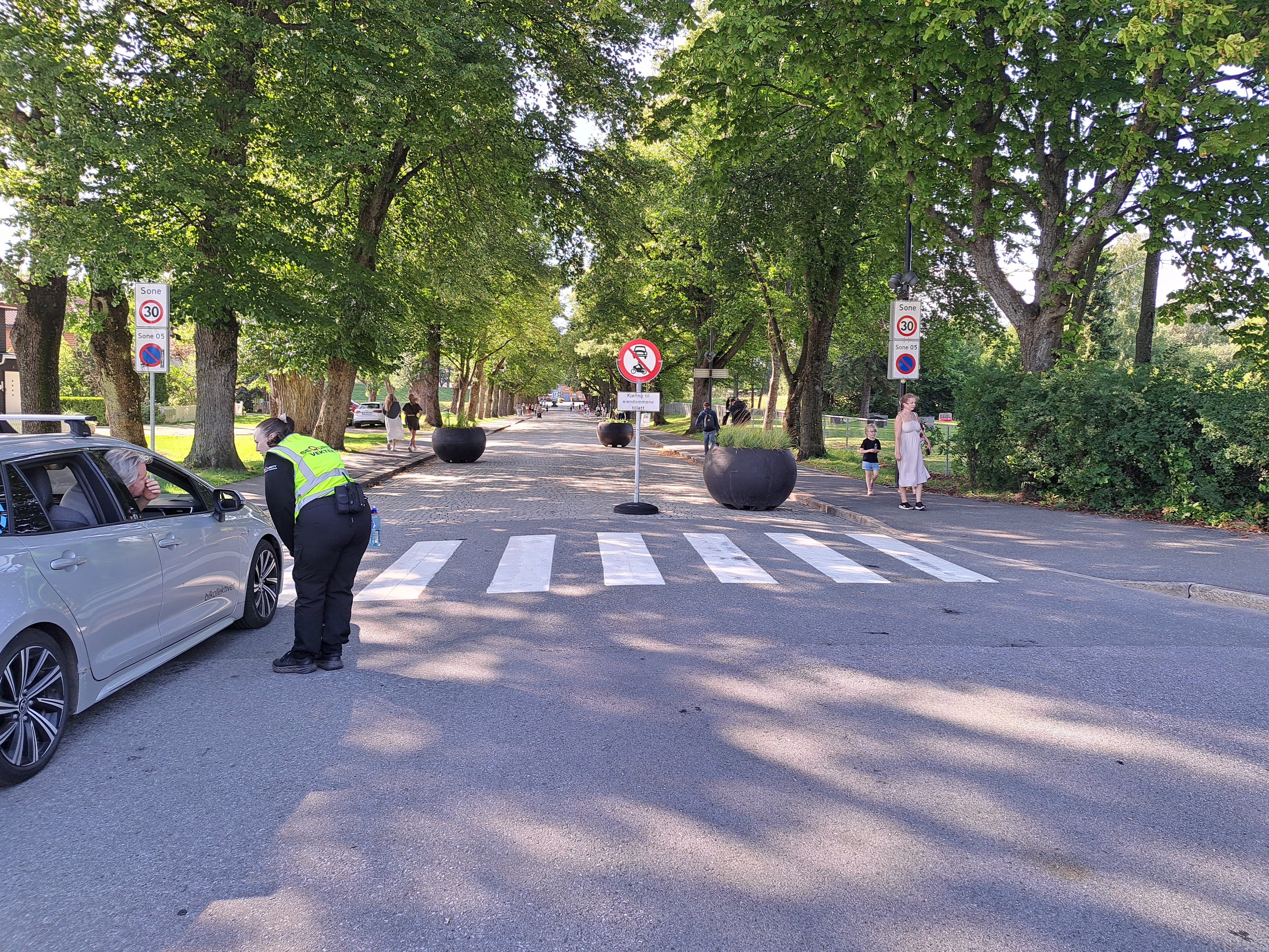 Trafikkvakt til Gamlebyen under Månefestivalen