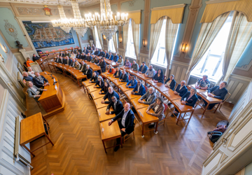 Bystyret 2023-2027. Nytt bilde tatt i 2025 av Erik Hagen/Fredriksstad Blad