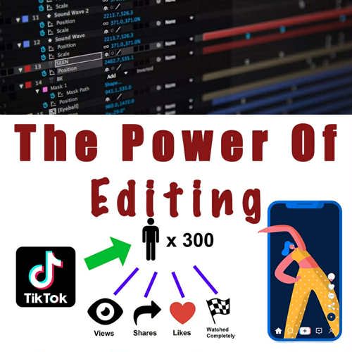 En plakat med illustrasjoner og teksten "The power of editing"