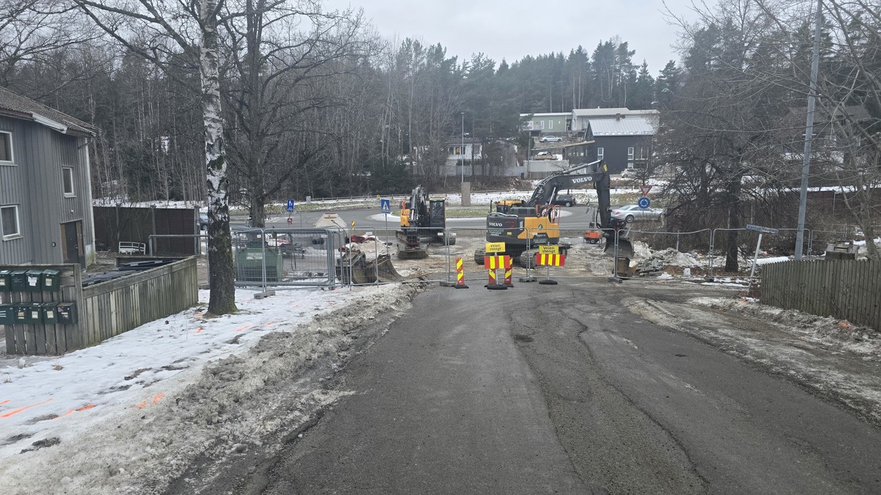 Leiegata er stengt ved Rolvsøyveien