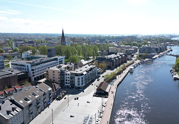 Dronebilde Vesterleva Fredrikstad Sentrum