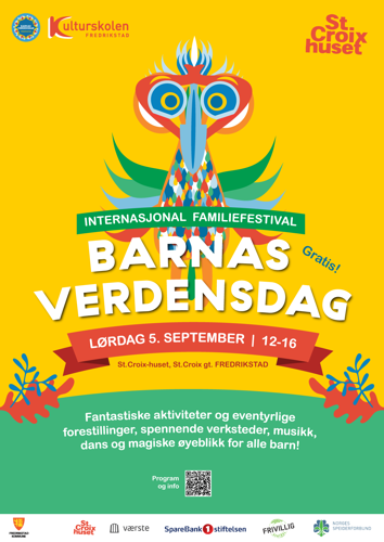 plakat for barnas verdensdag, en internasjonal familiefestival