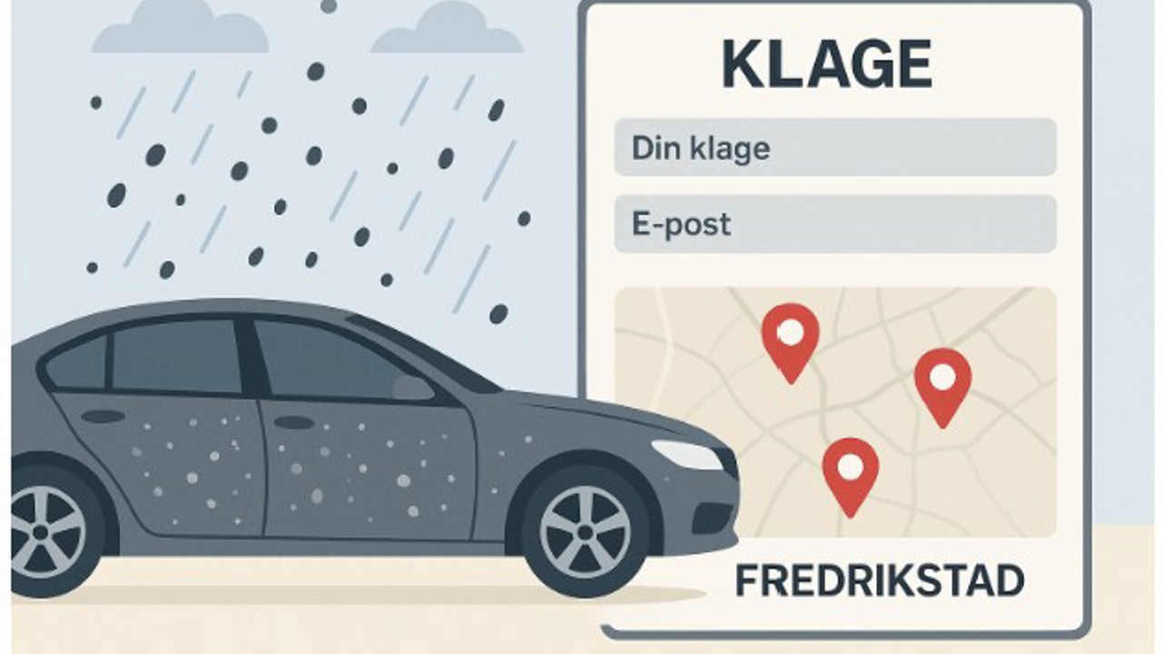 Illustrasjon: Nå kan du melde fra om luftforurensning i eget skjema hos Fredrikstad kommune.